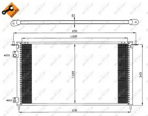 кондензатор, климатизация NRF 35636