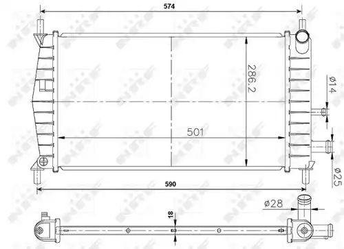 воден радиатор NRF 50131A