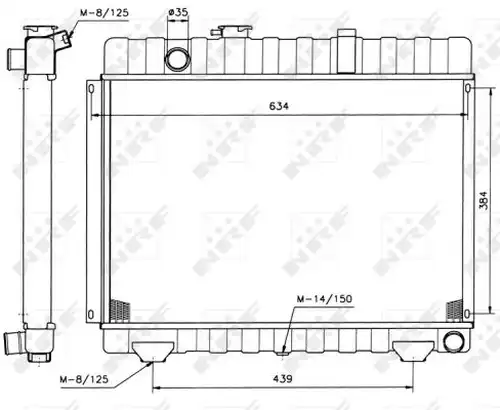 воден радиатор NRF 504236
