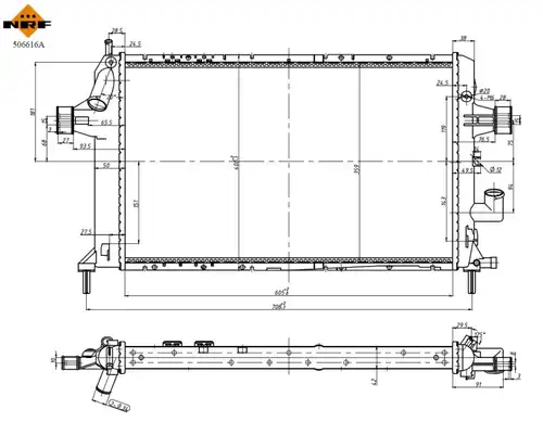 воден радиатор NRF 506616A