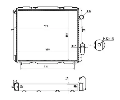 воден радиатор NRF 507345A
