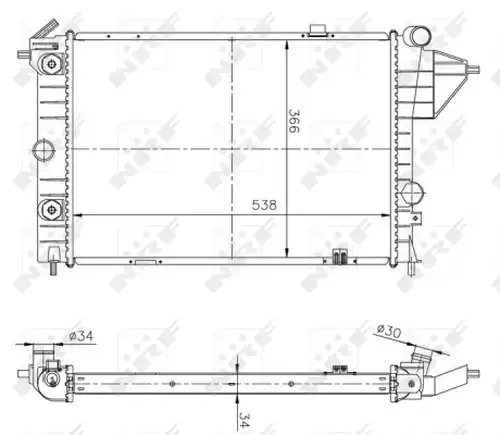воден радиатор NRF 513508A
