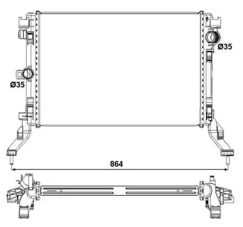 воден радиатор NRF 53026