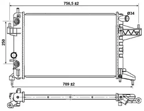 воден радиатор NRF 53035