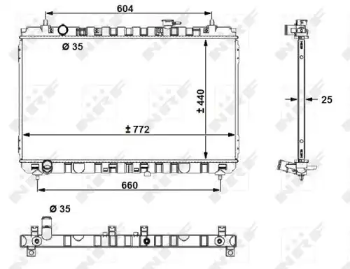 воден радиатор NRF 53056