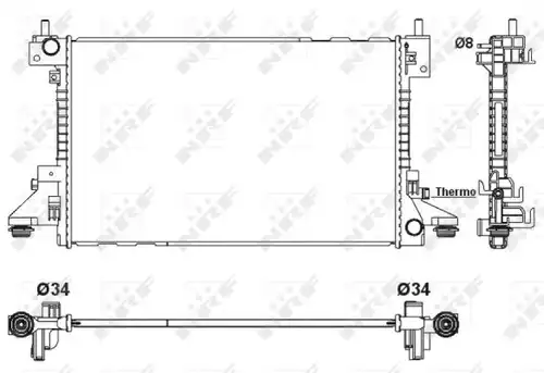 воден радиатор NRF 53160