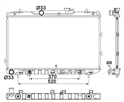 воден радиатор NRF 53162