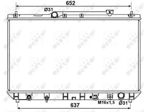 воден радиатор NRF 53374