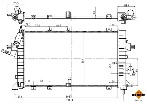 воден радиатор NRF 53447A