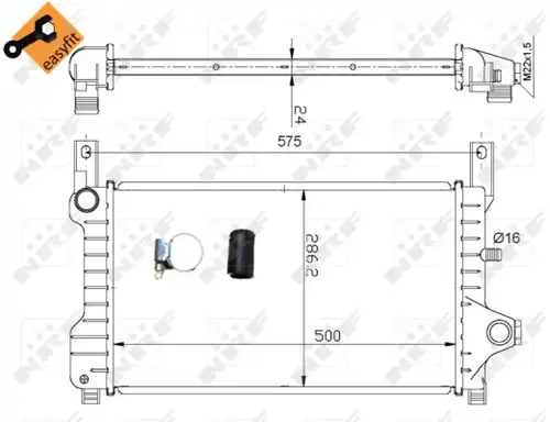 воден радиатор NRF 53635
