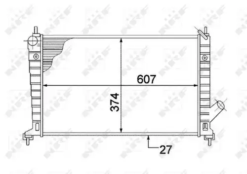 воден радиатор NRF 53804