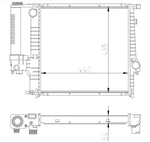 воден радиатор NRF 53849A