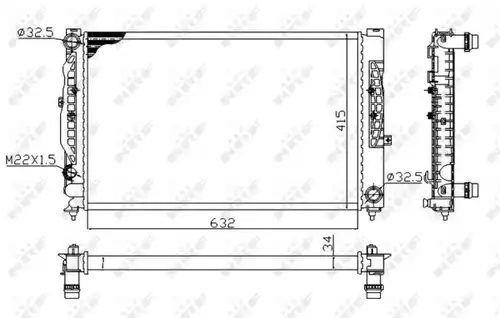 воден радиатор NRF 539504A