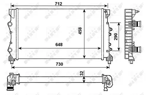 воден радиатор NRF 53990