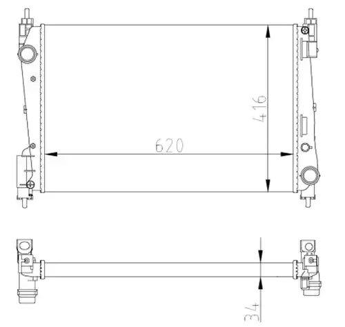 воден радиатор NRF 54752A