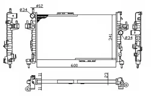 воден радиатор NRF 54753A