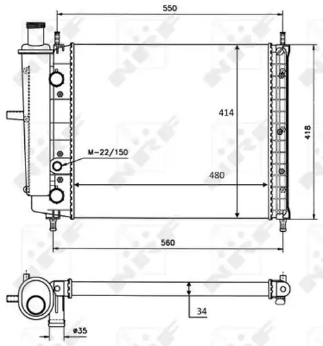 воден радиатор NRF 58015