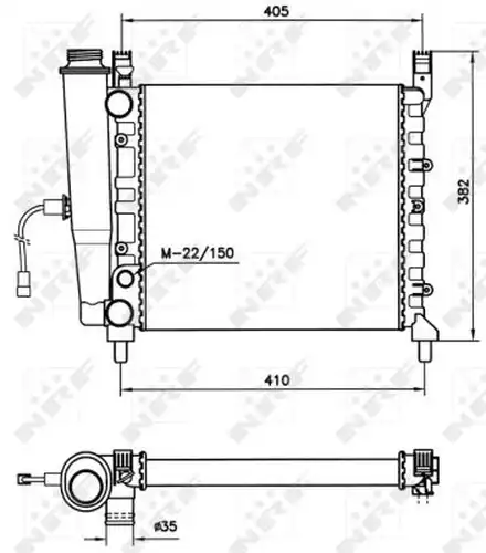 воден радиатор NRF 58731