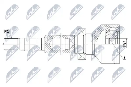 каре комплект, полуоска NTY NPW-VV-099