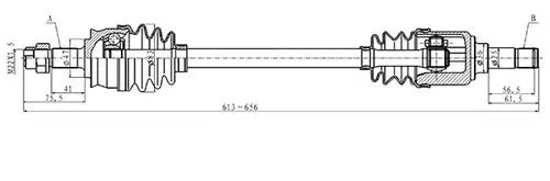 полуоска OPEN PARTS DRS6493.00
