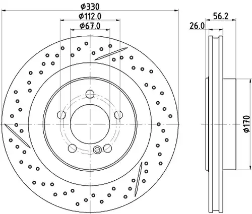 спирачен диск PAGID 54516HC