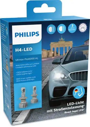 крушка с нагреваема жичка, фар за дълги светлини PHILIPS 11342U6000X2