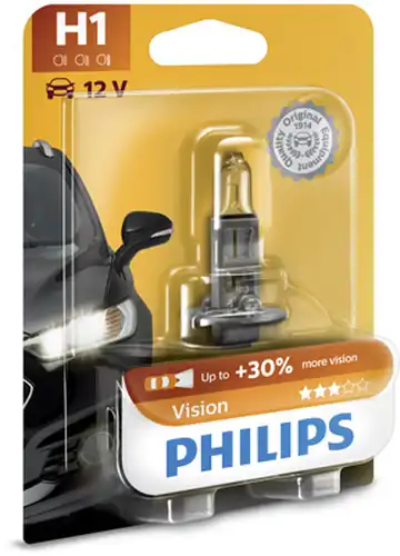 крушка с нагреваема жичка, фар за дълги светлини PHILIPS 12258PRB1