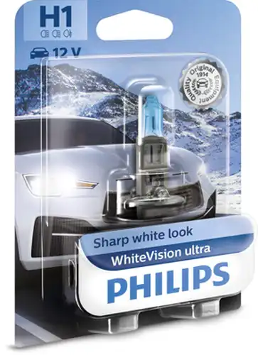 крушка с нагреваема жичка, фар за дълги светлини PHILIPS 12258WVUB1