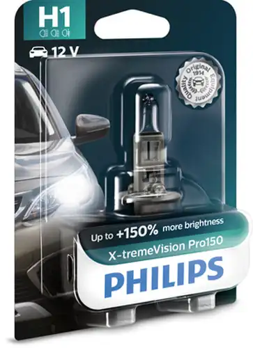 крушка с нагреваема жичка, фар за дълги светлини PHILIPS 12258XVPB1