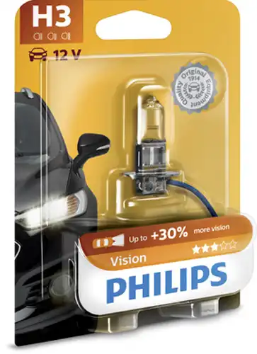 крушка с нагреваема жичка, фар за дълги светлини PHILIPS 12336PRB1