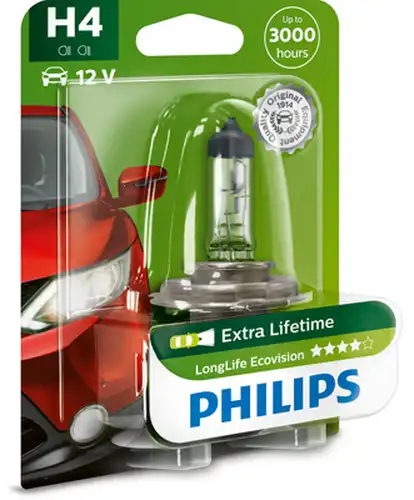 крушка с нагреваема жичка, фар за дълги светлини PHILIPS 12342LLECOB1