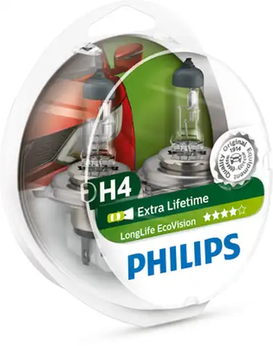 крушка с нагреваема жичка, фар за дълги светлини PHILIPS 12342LLECOS2