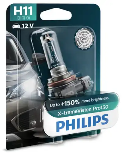 крушка с нагреваема жичка, фар за дълги светлини PHILIPS 12362XVPB1