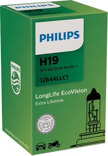 крушка с нагреваема жичка, фар за дълги светлини PHILIPS 12644LLC1