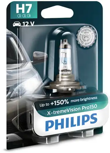 крушка с нагреваема жичка, фар за дълги светлини PHILIPS 12972XVPB1