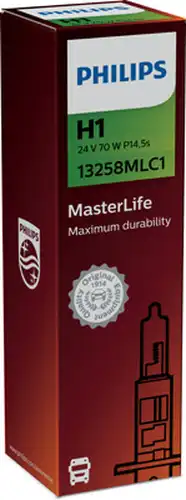 крушка с нагреваема жичка, фар за дълги светлини PHILIPS 13258MLC1