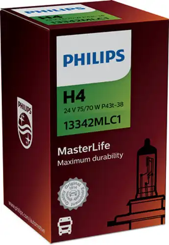 крушка с нагреваема жичка, фар за дълги светлини PHILIPS 13342MLC1