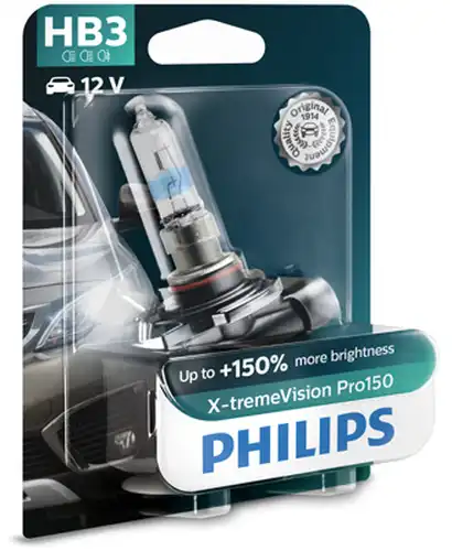 крушка с нагреваема жичка, фар за дълги светлини PHILIPS 9005XVPB1