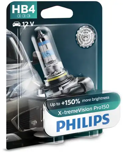 крушка с нагреваема жичка, фар за дълги светлини PHILIPS 9006XVPB1