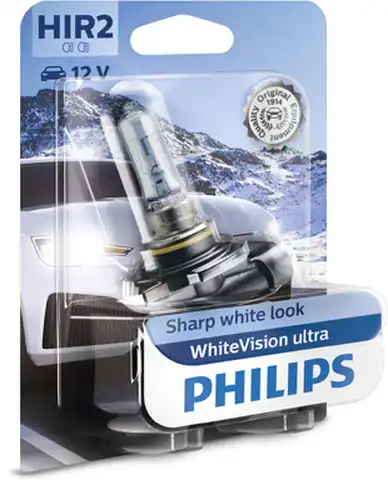 крушка с нагреваема жичка, фар за дълги светлини PHILIPS 9012WVUB1