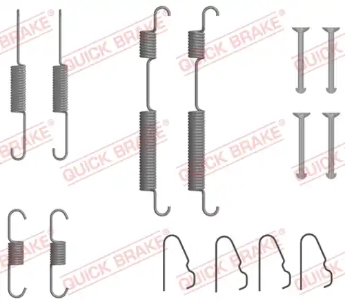комплект принадлежности, спирани челюсти QUICK BRAKE 105-0054