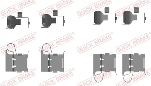комплект принадлежности, дискови накладки QUICK BRAKE 109-0097