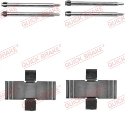 комплект принадлежности, дискови накладки QUICK BRAKE 109-1039