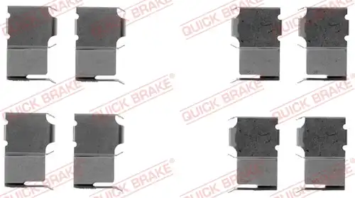комплект принадлежности, дискови накладки QUICK BRAKE 109-1063