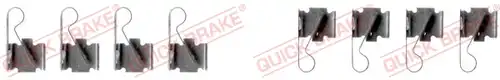 комплект принадлежности, дискови накладки QUICK BRAKE 109-1167