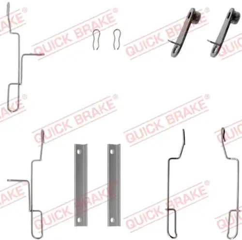 комплект принадлежности, дискови накладки QUICK BRAKE 109-1188