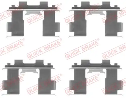 комплект принадлежности, дискови накладки QUICK BRAKE 109-1205