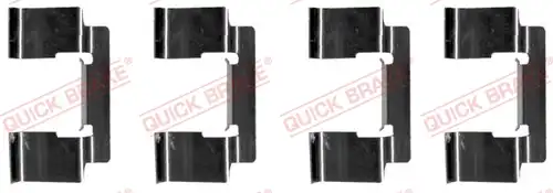 комплект принадлежности, дискови накладки QUICK BRAKE 109-1235