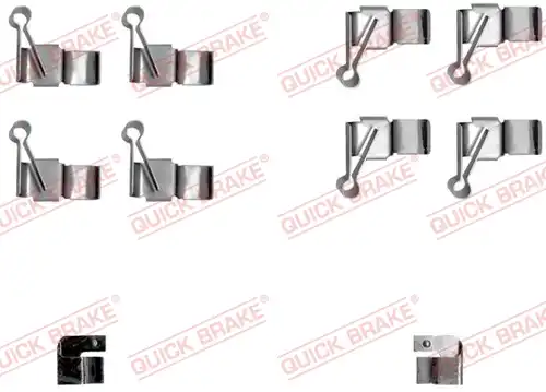 комплект принадлежности, дискови накладки QUICK BRAKE 109-1238