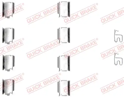 комплект принадлежности, дискови накладки QUICK BRAKE 109-1246